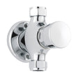 [BSCC788] Contemporary Round Manual Exposed Non-Concussive Timed Shower Valve - Chrome - Balterley - Cutout
