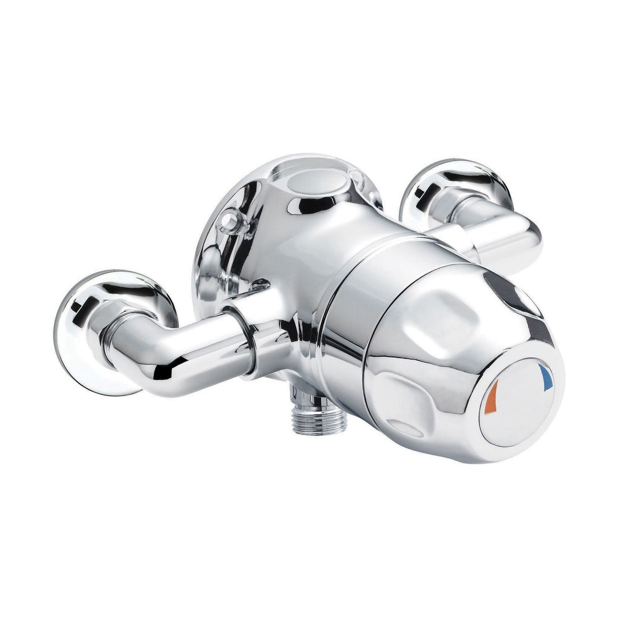 [BSCCSQ1] Contemporary Round Exposed Sequential Thermostatic Shower Valve (1 Outlet) - Chrome - Balterley - Cutout