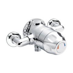 [BSCCSQ1] Contemporary Round Exposed Sequential Thermostatic Shower Valve (1 Outlet) - Chrome - Balterley - Cutout