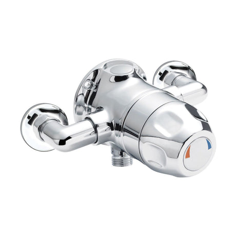 [BSCCSQ1] Contemporary Round Exposed Sequential Thermostatic Shower Valve (1 Outlet) - Chrome - Balterley - Cutout