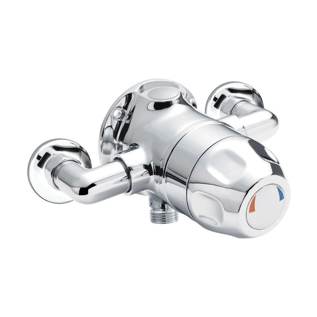 [BSCCSQ1] Contemporary Round Exposed Sequential Thermostatic Shower Valve (1 Outlet) - Chrome - Balterley - Cutout