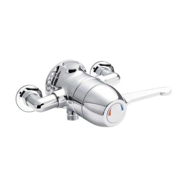 [BSCCSQ2] Contemporary Round Exposed Sequential Thermostatic Shower Valve with Lever Handle - Chrome - Balterley - Cutout
