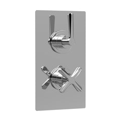 [BSCN3207L] Levedale Twin Concealed Crosshead Thermostatic Shower Valve with Diverter (2 Outlets) - Cutout