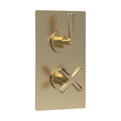[BSCN8207L] Levedale Twin Concealed Crosshead Thermostatic Shower Valve with Diverter (2 Outlets) - Cutout