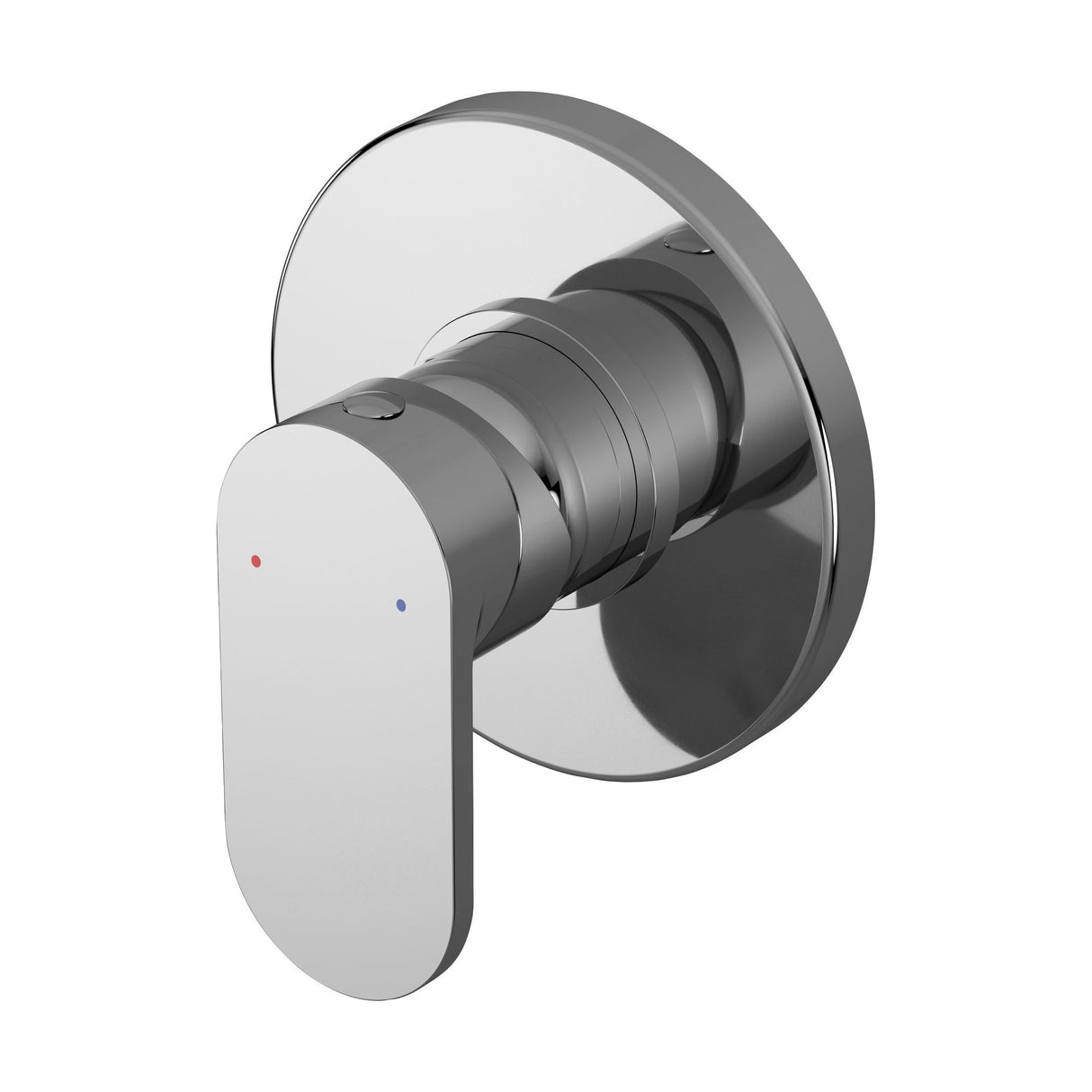[BSCUMV10] Balterley Current Contemporary Round Concealed Manual Shower Valve with Lever Handle and Round Backplate - Chrome Finish - Cutout