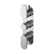 [BSCUTR03] Balterley Current Contemporary Round Triple Concealed Thermostatic Shower Valve with Diverter and Lever Handles - Chrome Finish - Cutout