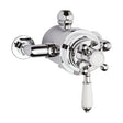 [BSED091E] Traditional Exposed Dual Thermostatic Shower Valve (1 Outlet) - Chrome - Balterley - Cutout