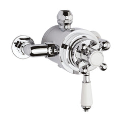 [BSED091E] Traditional Exposed Dual Thermostatic Shower Valve (1 Outlet) - Chrome - Balterley - Cutout