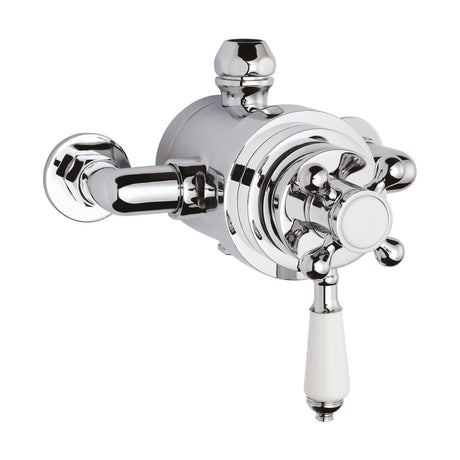 [BSED091E] Traditional Exposed Dual Thermostatic Shower Valve (1 Outlet) - Chrome - Balterley - Cutout