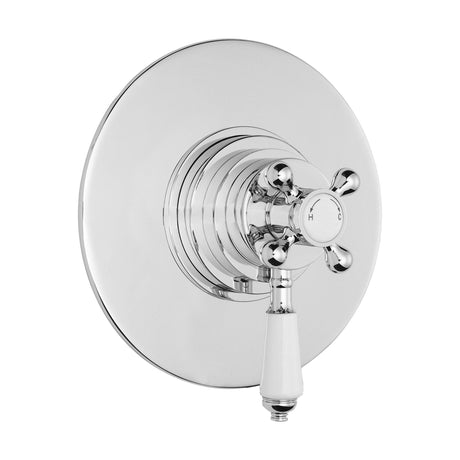 [BSED092C] Traditional Concealed Dual Thermostatic Shower Valve (1 Outlet) - Chrome - Balterley - Cutout