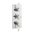 [BSED315] Traditional Concealed Triple Thermostatic Shower Valve with 2 Outlets in Chrome Finish by Balterley - Cutout