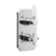 [BSED316] Traditional Bathroom Concealed Twin Thermostatic Shower Valve (1 Outlet) - Chrome - Balterley - Cutout