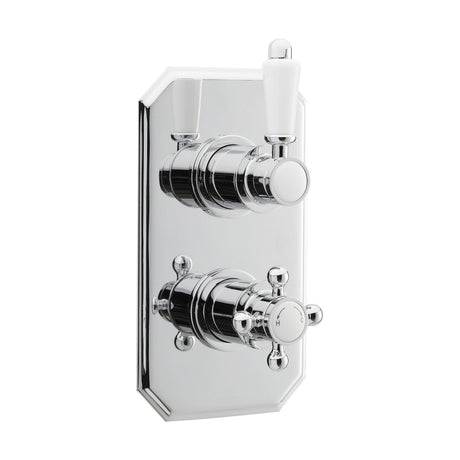 [BSED316] Traditional Bathroom Concealed Twin Thermostatic Shower Valve (1 Outlet) - Chrome - Balterley - Cutout