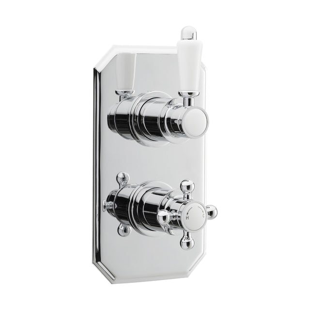 [BSED316] Traditional Bathroom Concealed Twin Thermostatic Shower Valve (1 Outlet) - Chrome - Balterley - Cutout