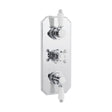 [BSED317] Traditional Concealed Triple Thermostatic Shower Valve with 2 Outlets in Chrome by Balterley - Cutout