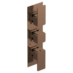 [BSEM15TR02] Swinscoe Contemporary Concealed Square Triple Thermostatic Shower Valve, Choice of Colour - Cutout
