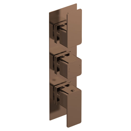 [BSEM15TR02] Swinscoe Contemporary Concealed Square Triple Thermostatic Shower Valve, Choice of Colour - Cutout