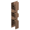 [BSEM15TR02] Swinscoe Contemporary Concealed Square Triple Thermostatic Shower Valve, Choice of Colour - Cutout