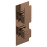 [BSEM15TW01] Swinscoe Contemporary Concealed Square Twin Thermostatic Shower Valve, Choice of Colour - Cutout