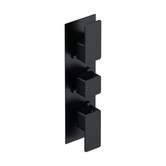 [BSEM4TR02] Empire Contemporary Concealed Square Triple Thermostatic Shower Valve, 280mm Durable Brass Construction - Matt Black by Balterley - Cutout