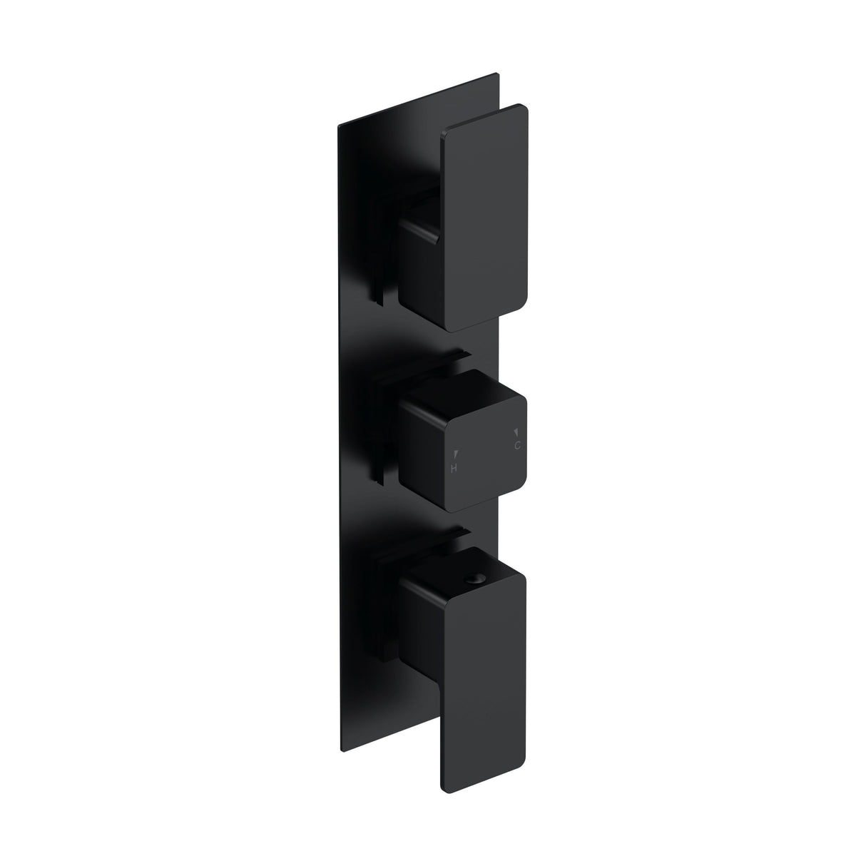 [BSEM4TR03] Empire Contemporary Concealed Square Triple Thermostatic Shower Valve with Diverter, 300mm Solid Brass - Matt Black by Balterley - Cutout