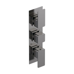 [BSEM7TR02] Swinscoe Contemporary Concealed Square Triple Thermostatic Shower Valve, Choice of Colour - Cutout