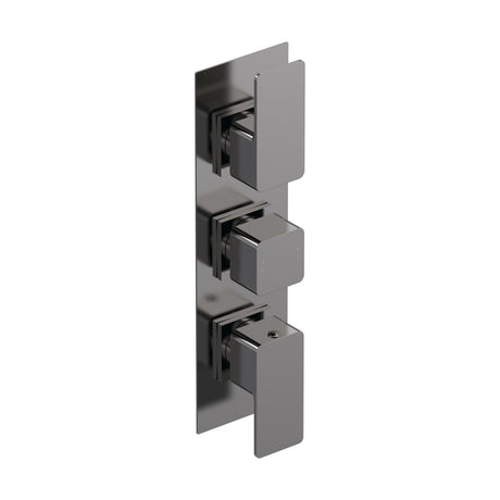 [BSEM7TR02] Swinscoe Contemporary Concealed Square Triple Thermostatic Shower Valve, Choice of Colour - Cutout