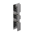 [BSEM7TR03] Empire Contemporary Square Concealed Triple Thermostatic Shower Valve with Diverter 3 Outlets - Brushed Pewter - Balterley - Cutout