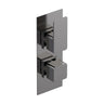 [BSEM7TW01] Swinscoe Contemporary Concealed Square Twin Thermostatic Shower Valve, Choice of Colour - Cutout