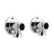 [BSEU312] Backplate Elbow Unions - Pair - Chrome - Cutout