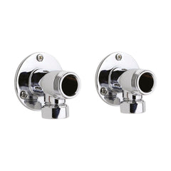 [BSEU312] Backplate Elbow Unions - Pair - Chrome - Cutout
