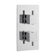 [BSFA301] Balterley Contemporary Square Concealed Twin Thermostatic Shower Valve 1 Outlet - Chrome - Cutout