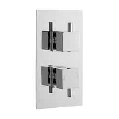[BSFA301] Balterley Contemporary Square Concealed Twin Thermostatic Shower Valve 1 Outlet - Chrome - Cutout