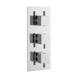 [BSFA303] Balterley Contemporary Square Concealed Triple Thermostatic Shower Valve 2 Outlets - Chrome - Cutout