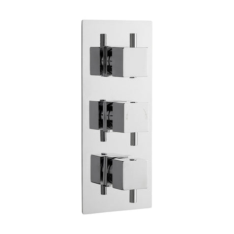 [BSFA303] Balterley Contemporary Square Concealed Triple Thermostatic Shower Valve 2 Outlets - Chrome - Cutout