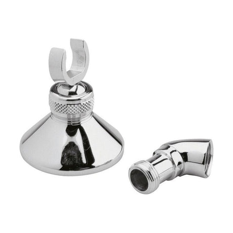 [BSHH310A] Round Wall Bracket and Elbow - Chrome - Cutout