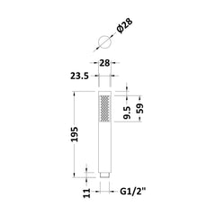 [BSHS330] Pencil Handset - Technical Drawing