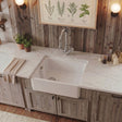 [BSK219WT2] Single Bowl Fireclay Ceramic Belfast Sink Bundle with Overflow, Mono Mixer Tap & Waste - Silo