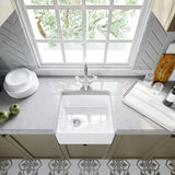 Single Bowl Fireclay Ceramic Belfast Sink Bundle with Overflow, Mono Mixer Tap & Waste