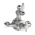 [BSKI056] Traditional Exposed Twin Thermostatic Shower Valve, 1 Outlet, Chrome Finish - Luxury Bathroom Fittings by Balterley - Cutout