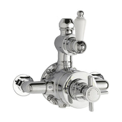 [BSKI056] Traditional Exposed Twin Thermostatic Shower Valve, 1 Outlet, Chrome Finish - Luxury Bathroom Fittings by Balterley - Cutout