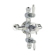 [BSKI057E] Traditional Exposed Triple Thermostatic Shower Valve - 2 Outlets - Durable Chrome Finish - Luxury Bathroom Fittings by Balterley - Cutout