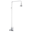 [BSKI148] Traditional Twin Exposed Thermostatic Shower Valve & Rigid Riser Kit - Chrome - Cutout