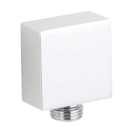 [BSOE245] Square Chrome Shower Outlet Elbow for Wall Mounted Showers - Cutout