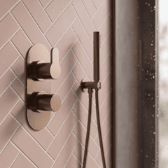 [BSPR15TW02] Consall Round Thermostatic Two Outlet Shower Valve with Diverter, Choice of Finish - Lifestyle