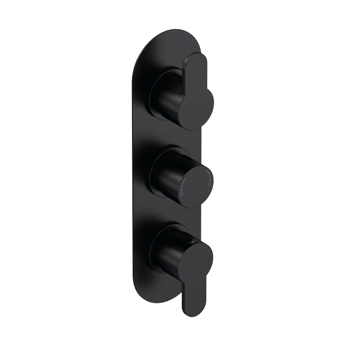 [BSPR4TR03] Consall Round Thermostatic Three Outlet Shower Valve with Diverter, Choice of Finish - Cutout