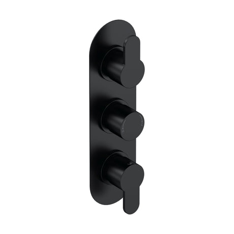 [BSPR4TR03] Consall Round Thermostatic Three Outlet Shower Valve with Diverter, Choice of Finish - Cutout