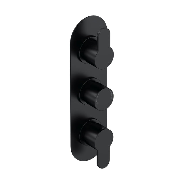 [BSPR4TR03] Consall Round Thermostatic Three Outlet Shower Valve with Diverter, Choice of Finish - Cutout