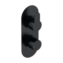 [BSPR4TW02] Consall Round Thermostatic Two Outlet Shower Valve with Diverter, Choice of Finish - Cutout