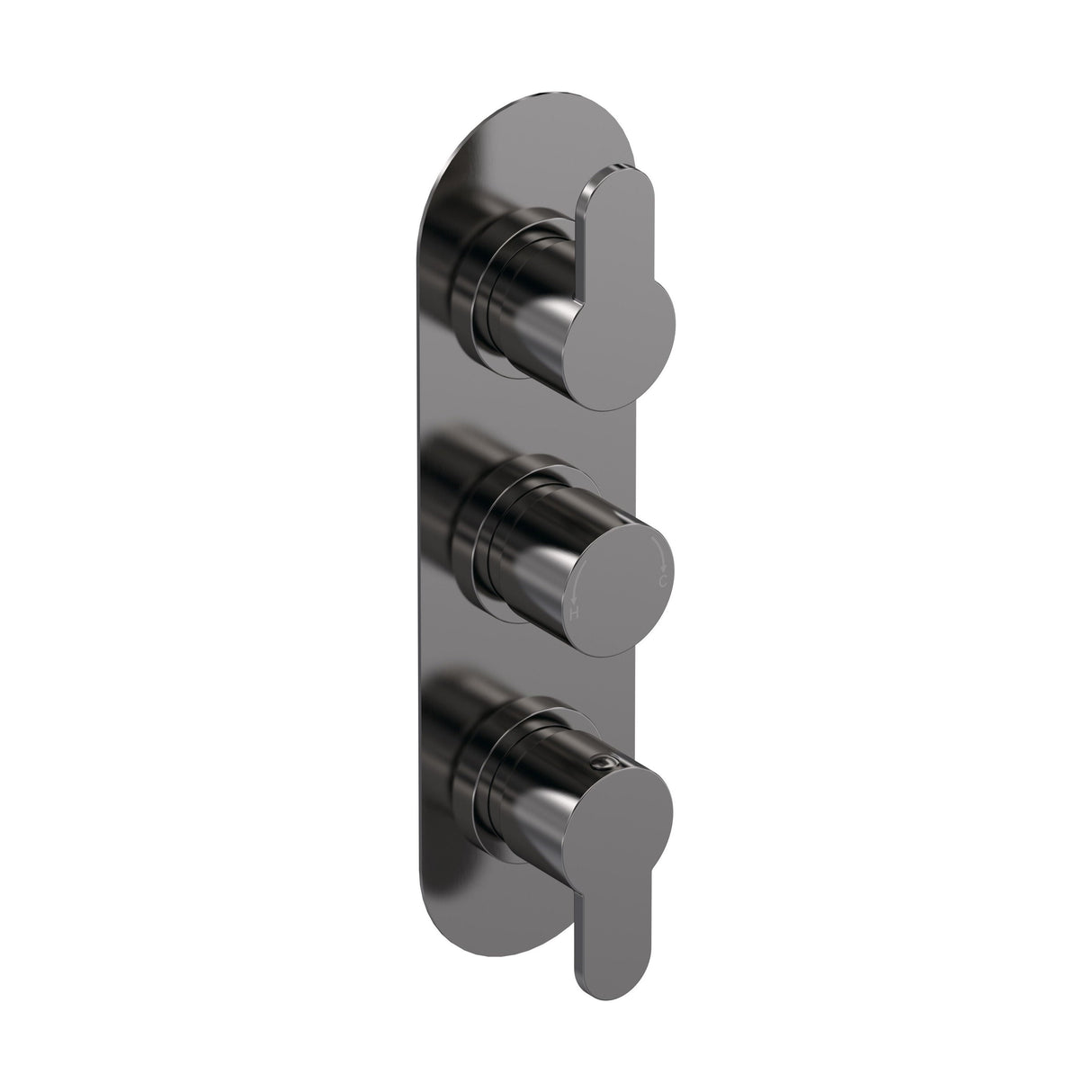 [BSPR7TR02] Consall Contemporary Round Thermostatic Two Outlet Shower Valve - Choice of Finish - Cutout